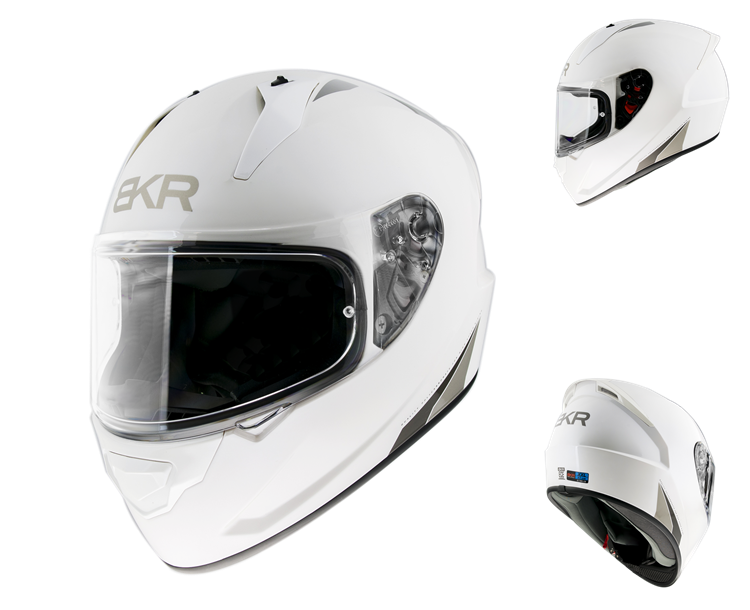 CASCO MOTO BKR INTEGRAL XPERIENCE FF105 A0 BLANCO PERLA BRILLO XS